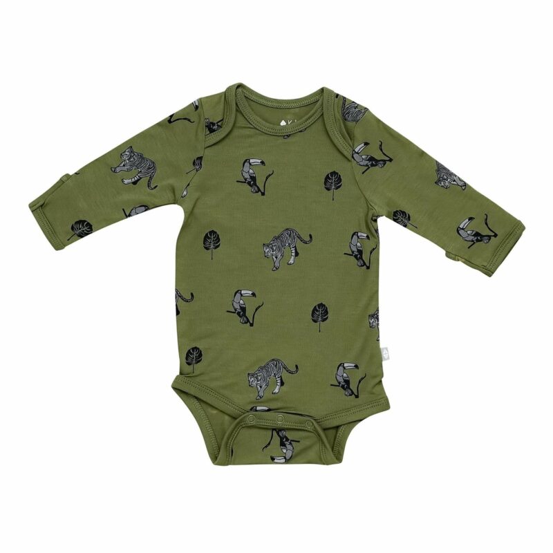 Kyte BABY Long Sleeve Bodysuit in Jungle