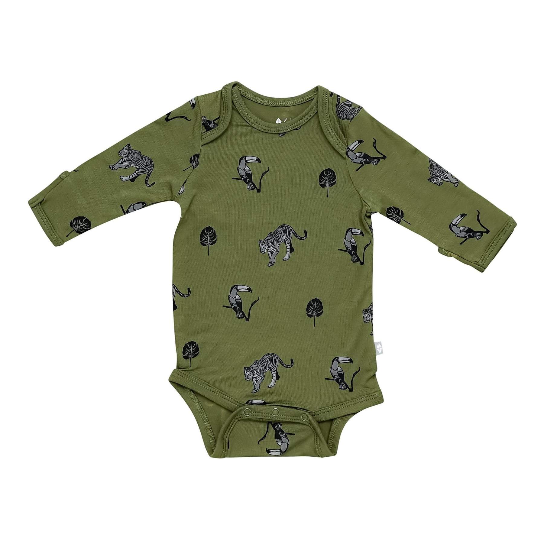 Kyte BABY Long Sleeve Bodysuit in Jungle Blossom