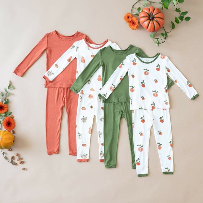 Kyte BABY Toddler Pajama Set in Persimmon