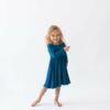 Kyte BABY Long Sleeve Twirl Dress in Baltic