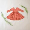 Kyte BABY Long Sleeve Twirl Dress in Clementine