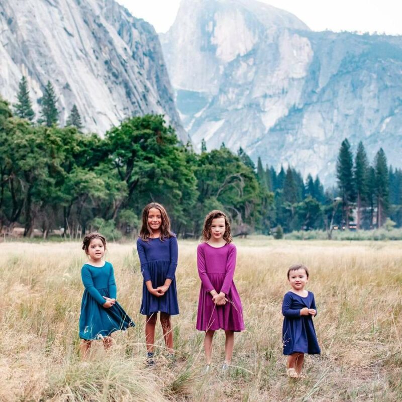 Kyte BABY Long Sleeve Twirl Dress in Dahlia