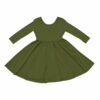 Kyte BABY Long Sleeve Twirl Dress in Olive
