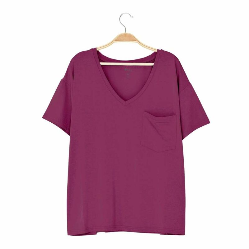 Kyte BABY Women's V-Neck in Dahlia