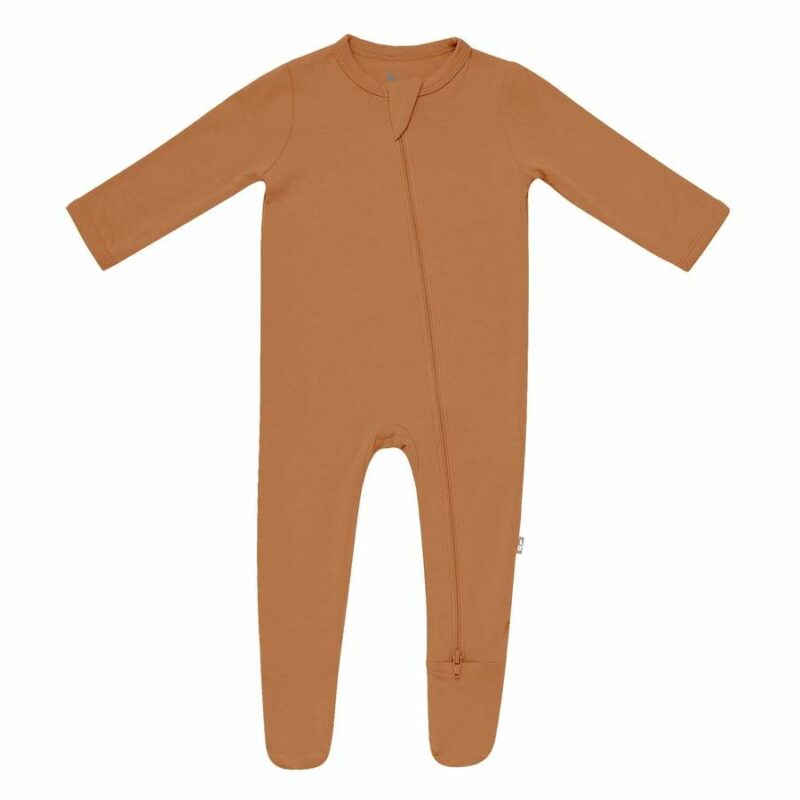 Kyte BABY Zippered Footie in Nutmeg