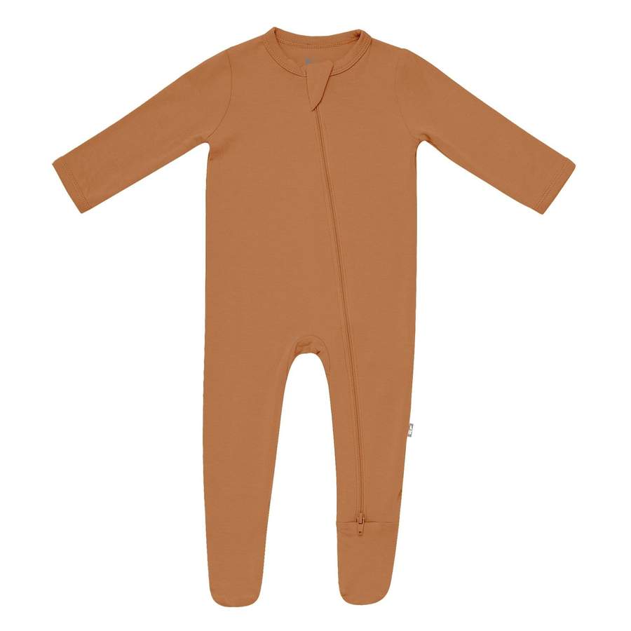 Kyte BABY Zippered Footie in Nutmeg
