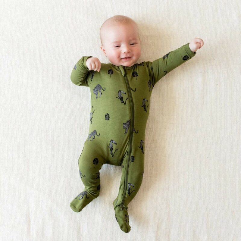 Kyte BABY Zippered Footie in Jungle