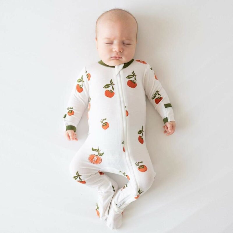 Kyte BABY Zippered Footie in Persimmon
