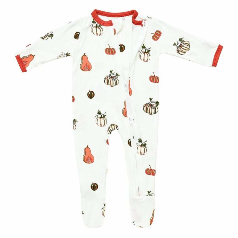 Kyte BABY Zippered Footie in Pumpkin