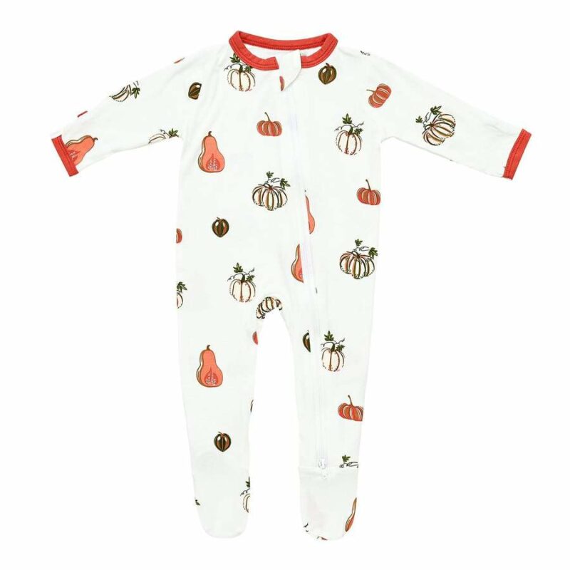 Kyte BABY Zippered Footie in Pumpkin