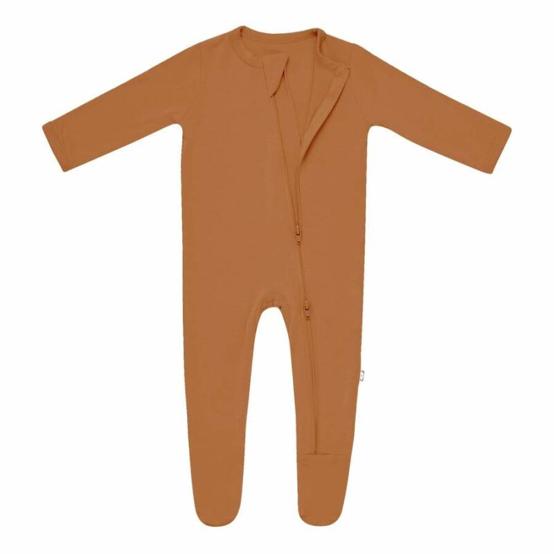 Kyte BABY Zippered Footie in Nutmeg