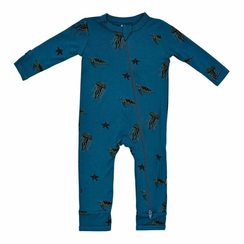 Kyte BABY Zippered Romper in Marine