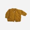 The Blueberry Hill Popcorn Hand Knit Cardigan in Mustard