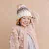 The Blueberry Hill Popcorn Hand Knit Cardigan in Blush Pink