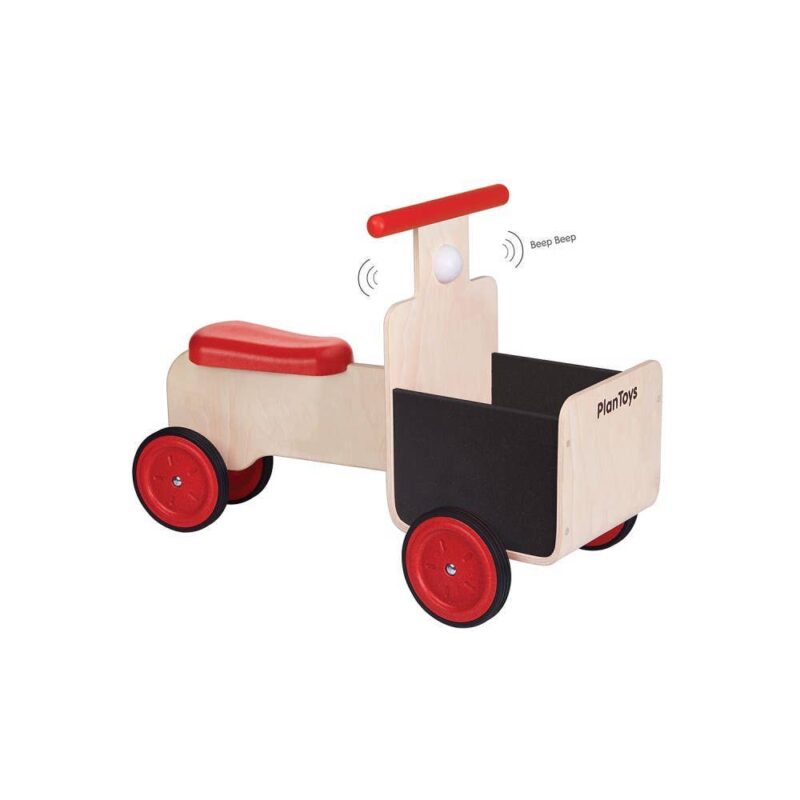 PlanToys Delivery Bike Wooden Ride-On Toy