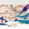 Bajo Whale Family Wooden Puzzle and Stacking Toy