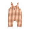 Angel Dear Pumpkin Gingham Overalls
