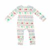 Angel Dear California Fair Isle Thermal Bamboo Zippered Romper