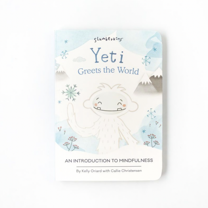 Slumberkins Ivory Yeti Snuggler and Board Book Limited Edition Mindfulness Collection