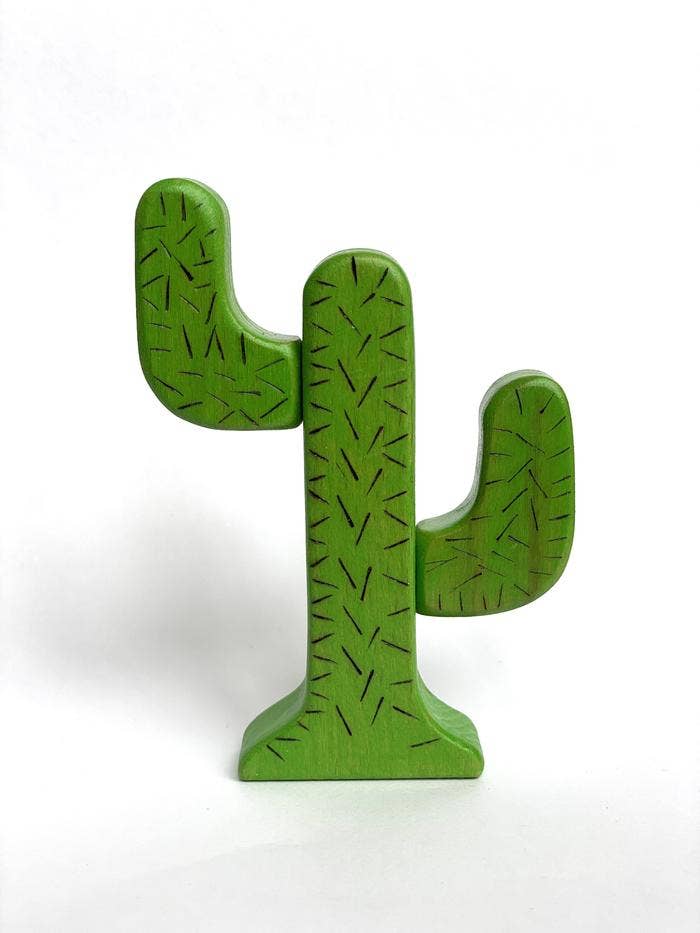 Poppy Baby Co Wooden Cactus Toy