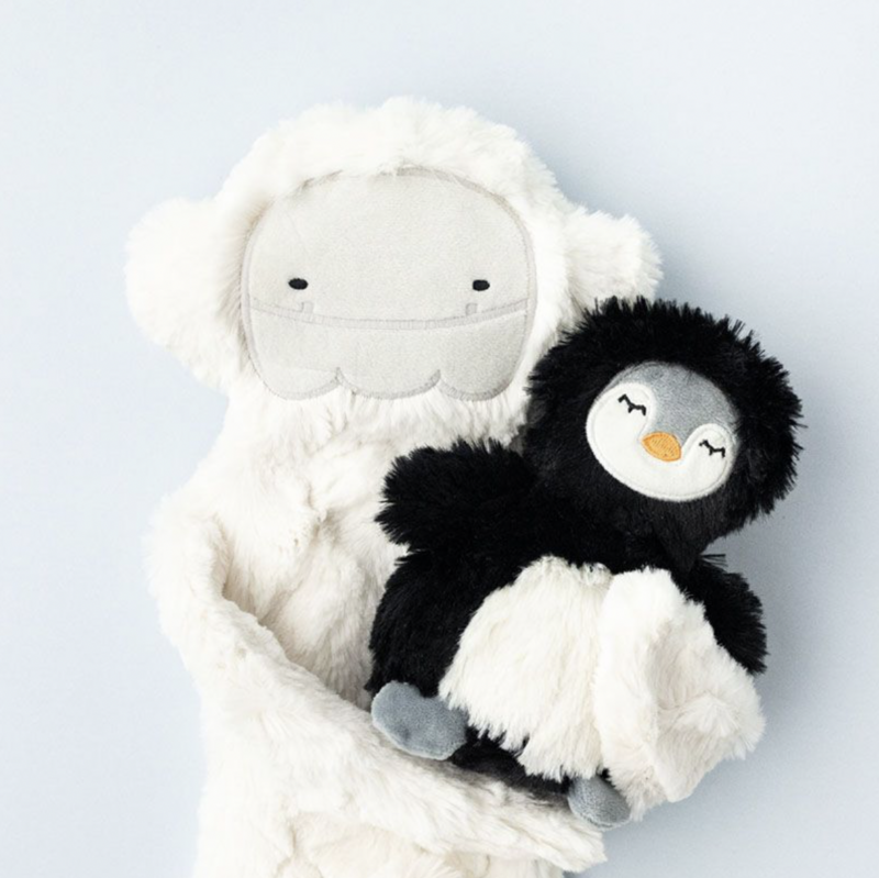 Slumberkins Alpine Yeti Snuggler and Black & White Penguin Mindfulness Limited Edition Gift Set