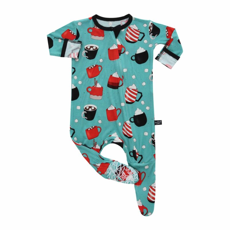 Peregrine Kidswear Christmas Cocoa Bamboo Footed Sleeper