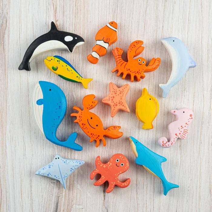 Poppy Baby Co Sea Creatures 13 Piece Wooden Set