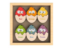BeginAgain Toys Color 'N Eggs Bilingual Matching Puzzle