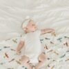 Copper Pearl Ace Knit Swaddle Blanket