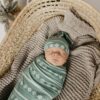 Copper Pearl Knit Holiday Swaddle Blanket