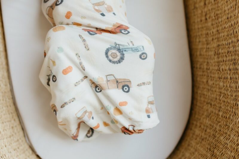 Copper Pearl Hayride Knit Swaddle Blanket