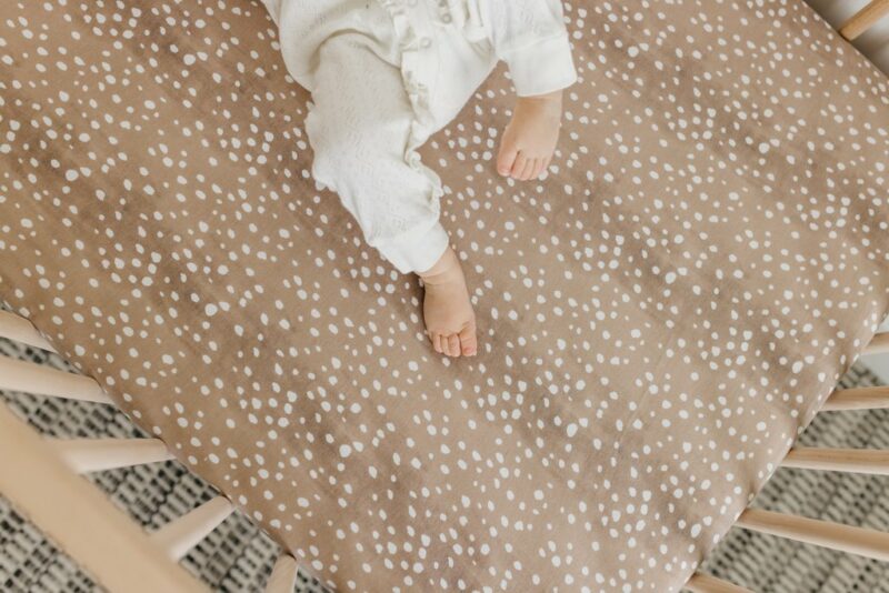 Copper Pearl Fawn Premium Crib Sheet