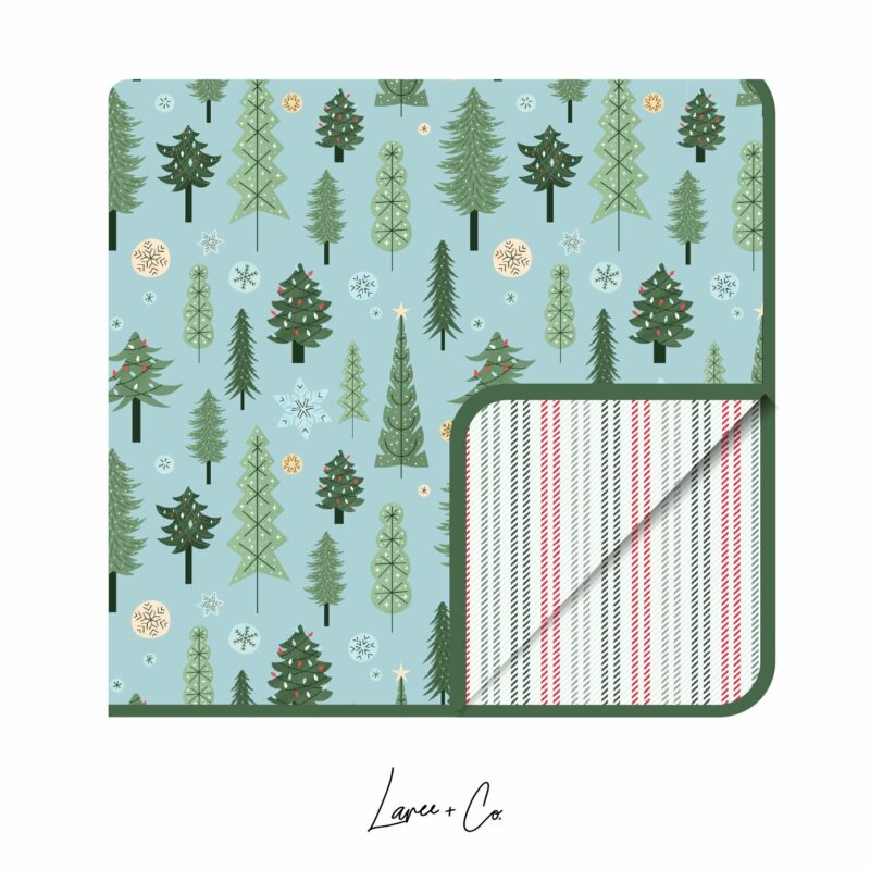 Laree + Co Christmas Tree Bamboo Toddler Blanket