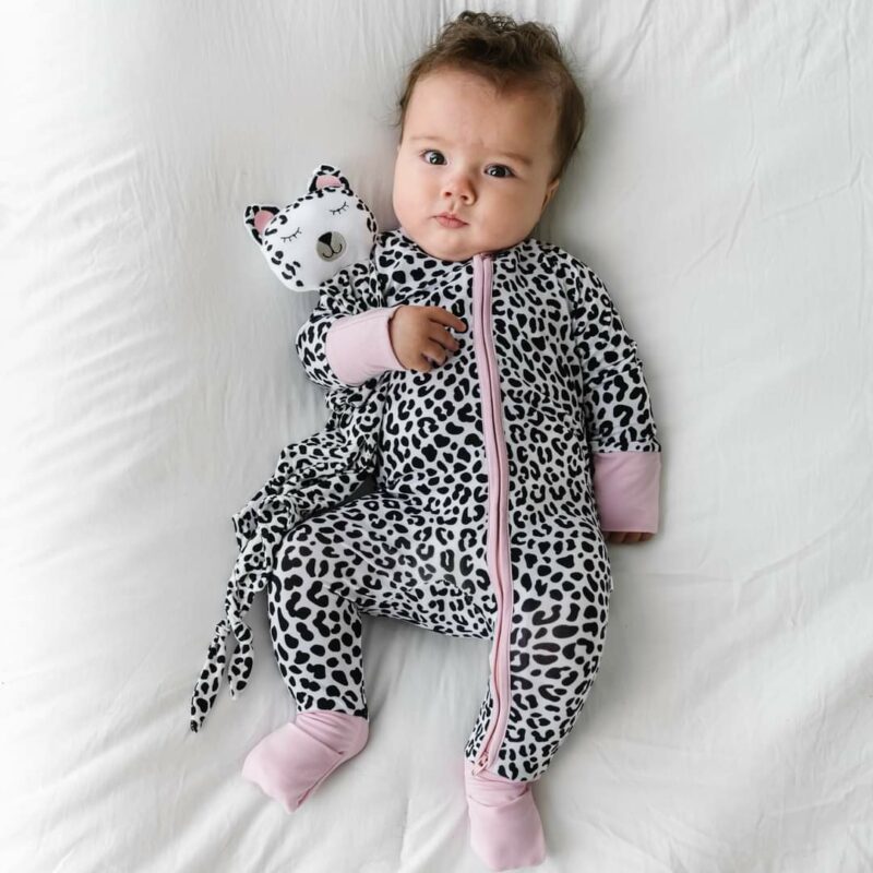 Little Sleepies Snow Leopard Bamboo Viscose Zippy