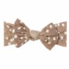 Copper Pearl Fawn Knit Headband Bow