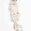 Loulou Lollipop Holiday Stripes Muslin Swaddle