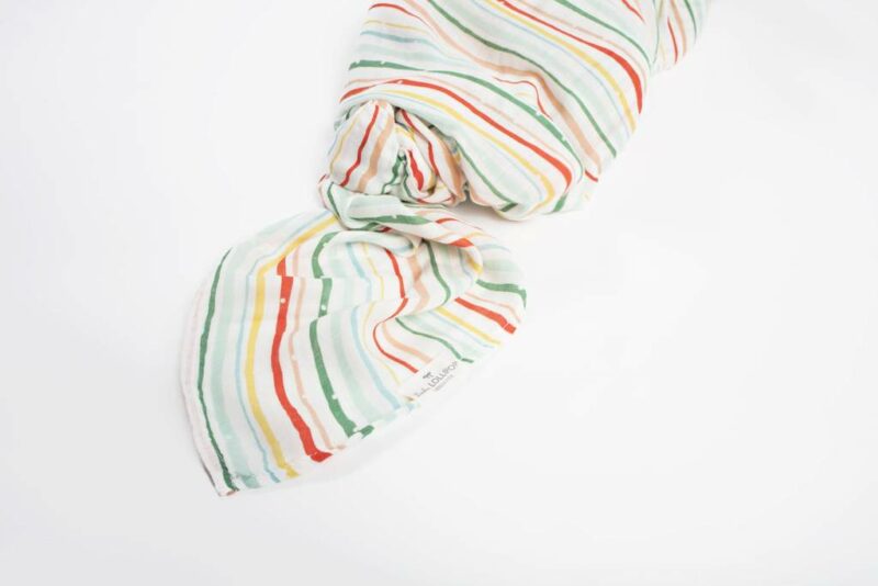 Loulou Lollipop Holiday Stripes Muslin Swaddle