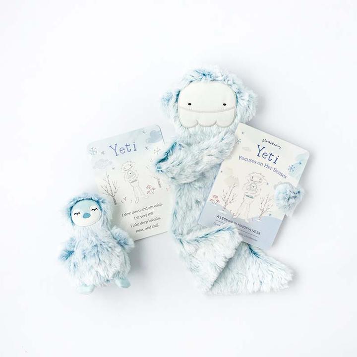 Slumberkins Ice Blue Yeti Snuggler and Seal Mini Mindfulness Limited Edition Gift Set
