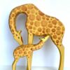 Poppy Baby Co Giraffe Mom and Baby Wooden Toy Set