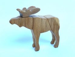 Poppy Baby Co Moose Handmade Wooden Toy Figurine