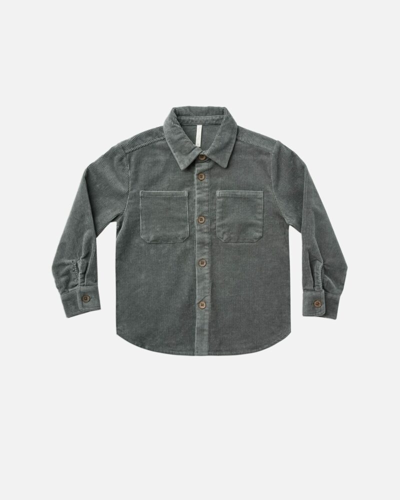 Rylee & Cru Indigo Corduroy Collared Shirt