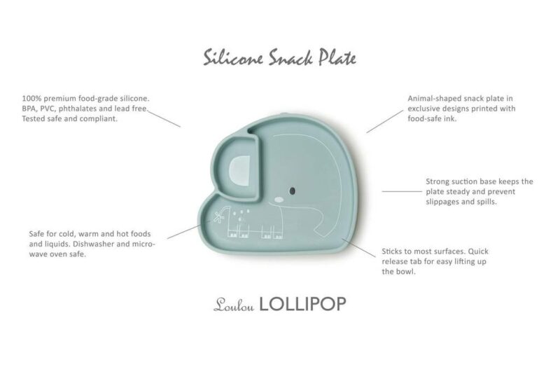Loulou Lollipop Elephant Snack Plate