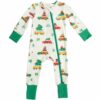 Angel Dear Trees on Cars Bamboo Zippered Romper