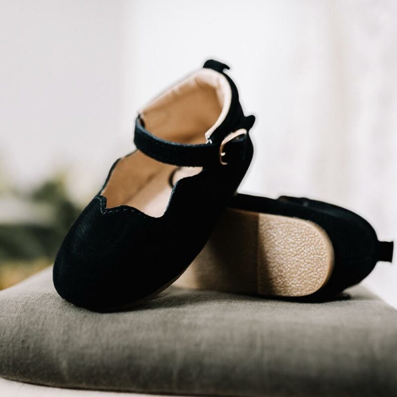 Little Love Bug Company Black Suede Olivia Mary Jane