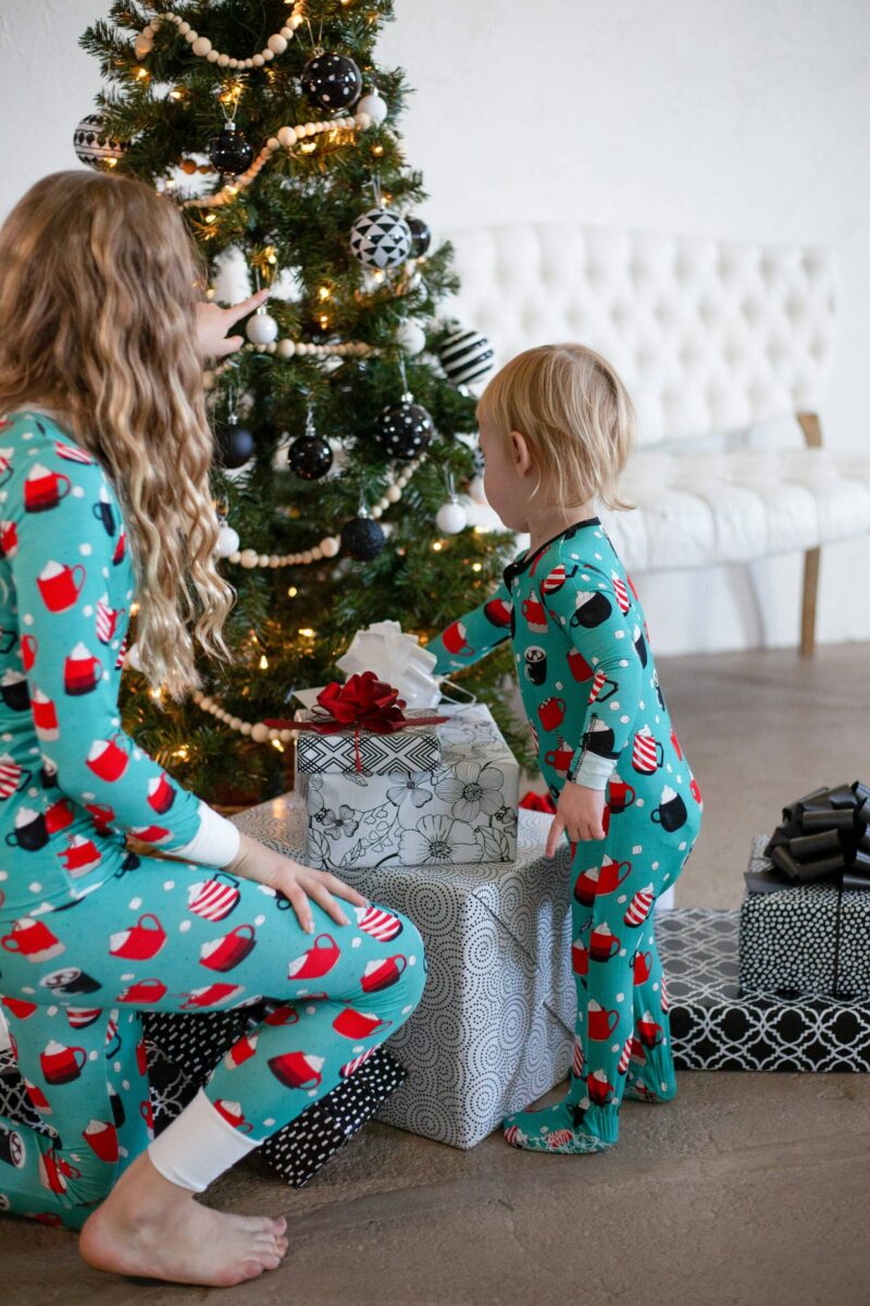 Peregrine Kidswear Christmas Cocoa Bamboo Footed Sleeper