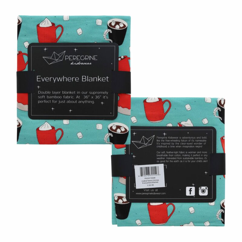 Peregrine Kidswear Christmas Cocoa Bamboo Everywhere Blanket