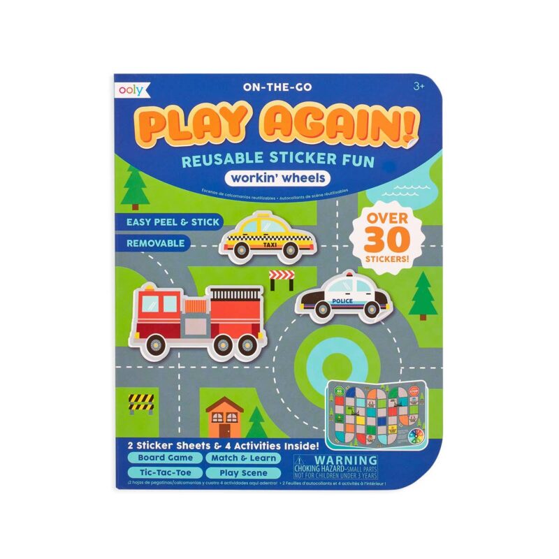 Ooly Play Again! Working Wheels Mini On-The-Go Activity Kit