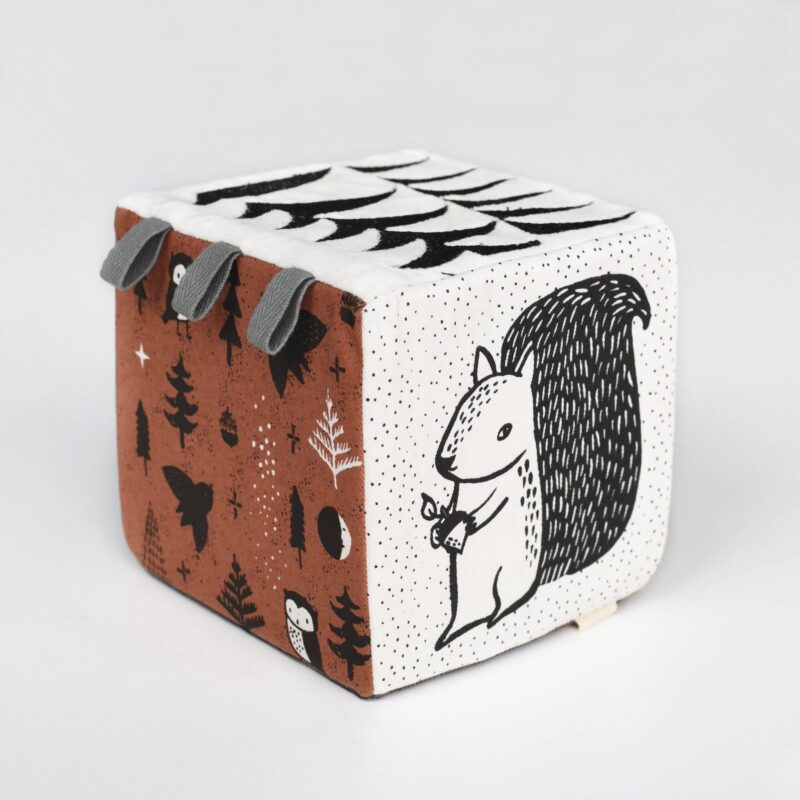 Wee Gallery Woodland Soft Block Sensory Cube