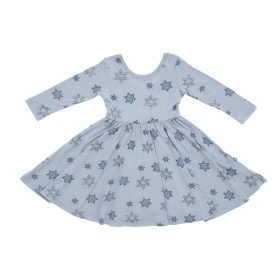 Kyte BABY Long Sleeve Twirl Dress in Snowflake