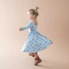 Kyte BABY Long Sleeve Twirl Dress in Snowflake